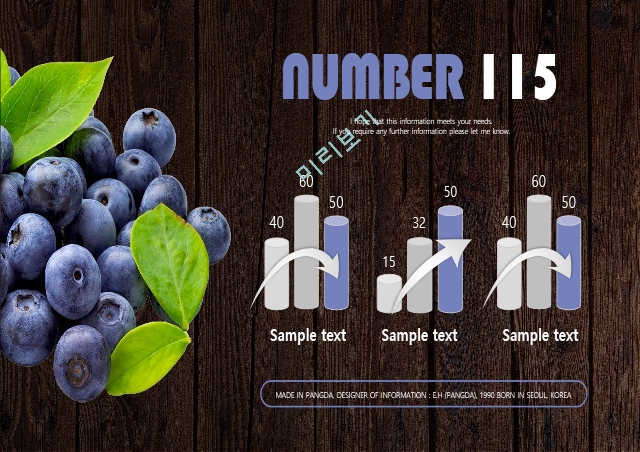 블루베리 열매 과일 컨셉 PPT 파워포인트 템플릿 (by Agipangda)   (7 )
